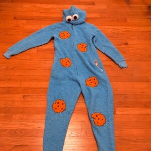🍪 Blue Cookie Monster One-Piece Pajamas 🍪